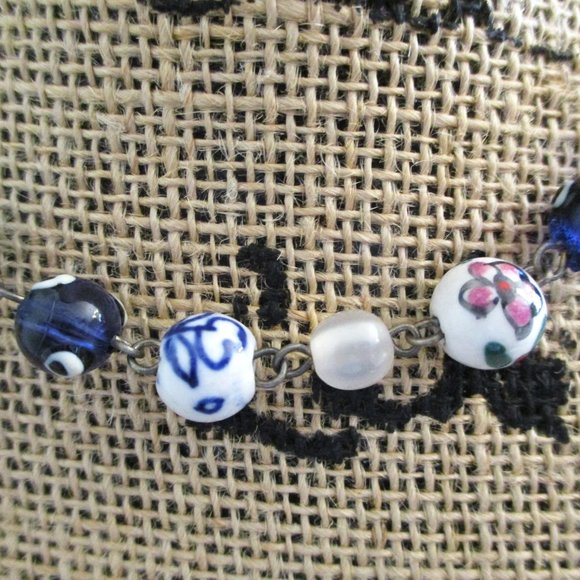 Vintage ITALIAN VENETIAN Millefiori Glass Wedding Cake Beads, Necklace 17" - Picture 2 of 14